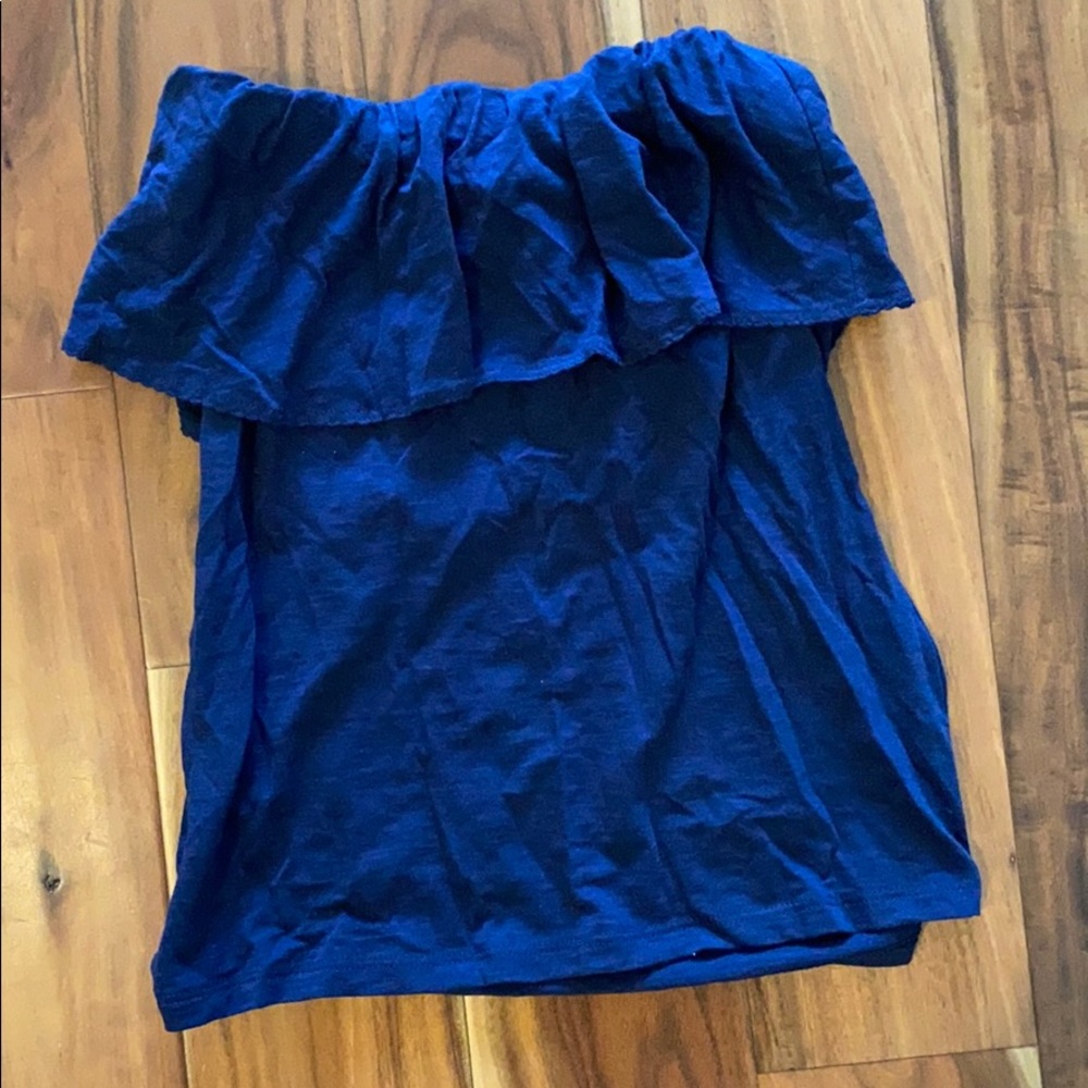 Lilly Pulitzer strapless navy top XXS NWT